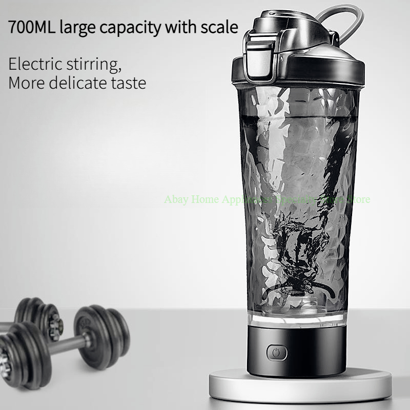 Protein Shaker Bottle - Botella Mezcladora Eléctrica Recargable de 700ML,