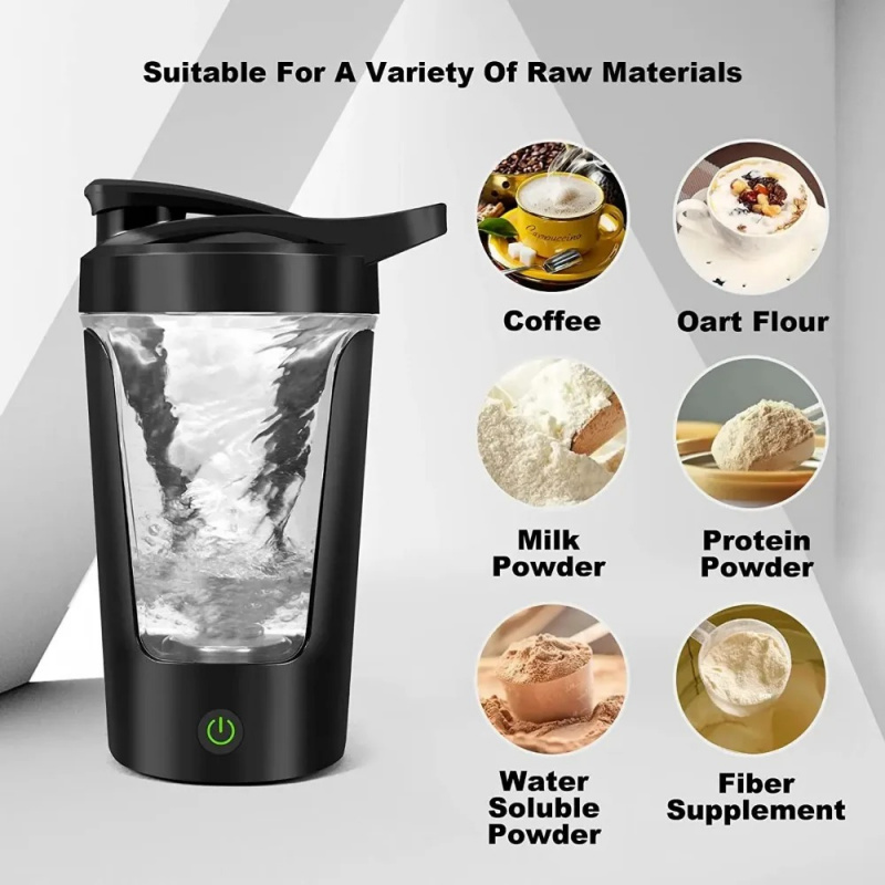 Protein Shaker Bottle - Vaso mezclador con carga USB para