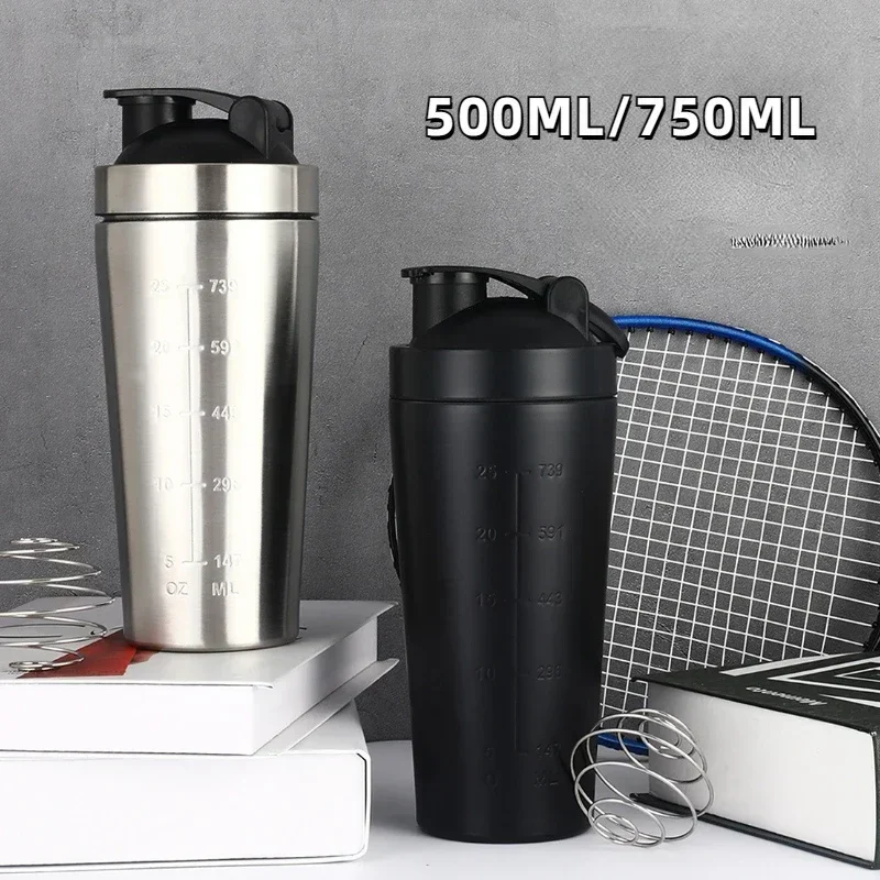 Nutrition For Fitness And Sports - Taza agitadora de proteínas de acero