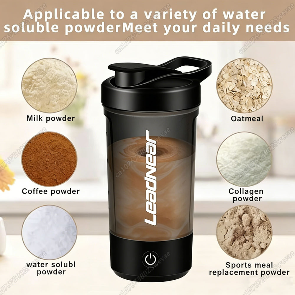 Protein Shaker Bottle - Taza eléctrica autoagitadora, botella agitadora de