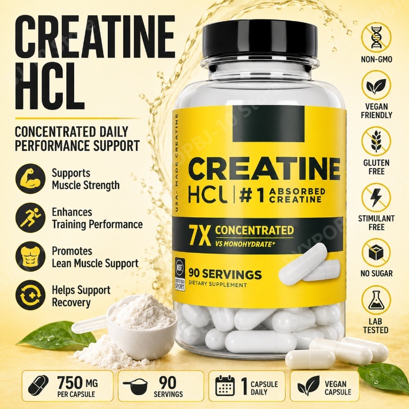 Creatina HCl 750mg 90 Cápsulas - Nutrition Fitness Supplements reseña y precio