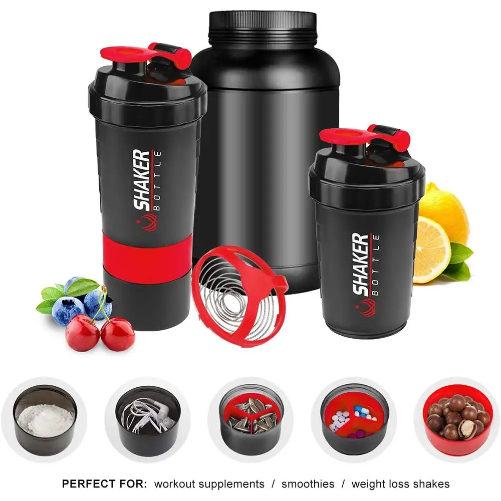 Botella de proteína en capas d - Protein Shaker Bottle reseña y precio