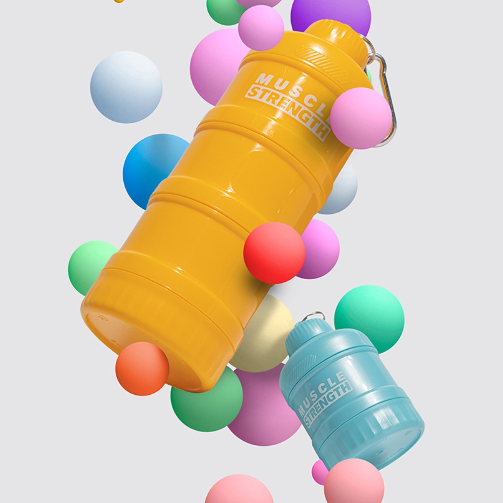 Caja de polvo portátil de 1/2/ - Protein Shaker Bottle reseña y precio