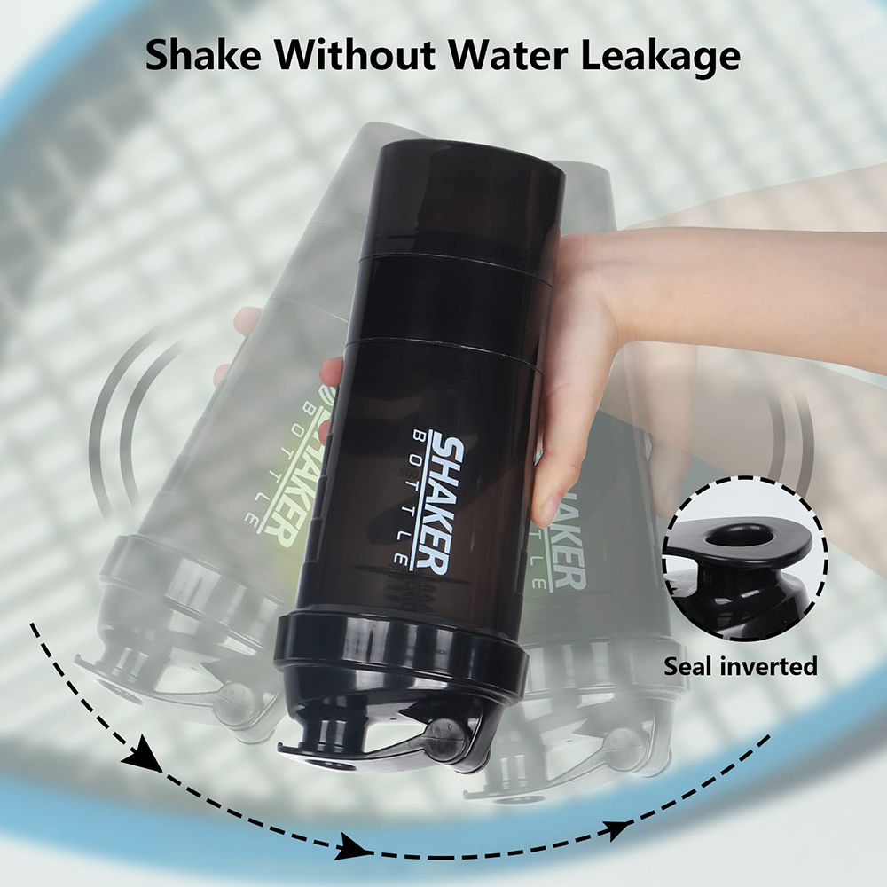 Agitador de 3 capas, botella d - Protein Shaker Bottle reseña y precio