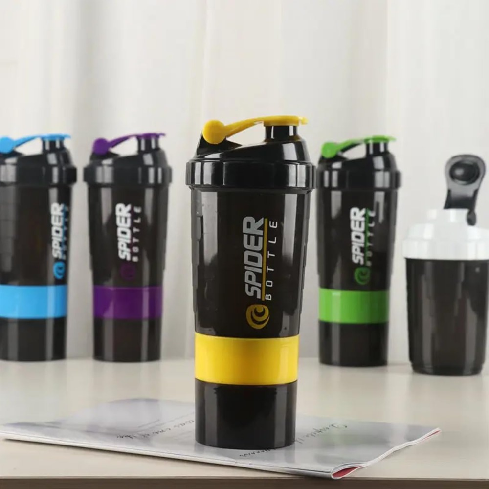 Agitador de 3 capas, botella d - Protein Shaker Bottle reseña y precio